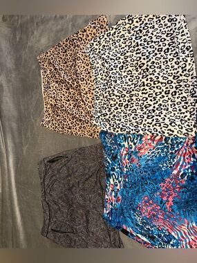 Women’s Assorted Print Skirts - Blue, Tan, Black, White